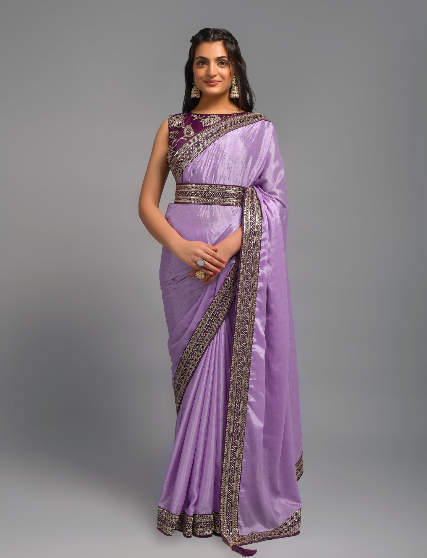 ZariworkChinon Designer Saree