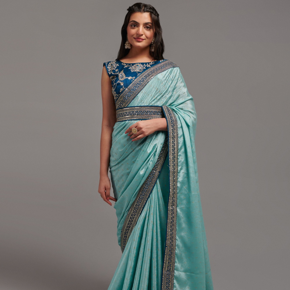 ZariworkChinon Designer Saree